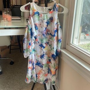 girls water color print dress